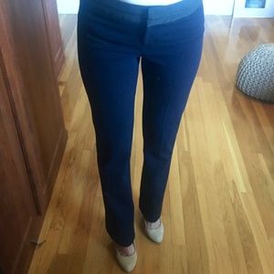 0 short Express columnist bootcut dress pants navy